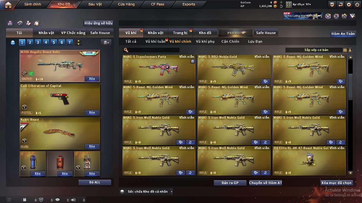 shop acc cf uy tin gia re